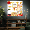 Wall Art PASTA Canvas Print Painting Original Giclee 32X32 GW Italian Food Beauty Fun Design Fit Decor Kitchen Dining Room House Home Gift Ready Hang