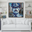 Wall Art POLICEMAN Canvas Print Art Painting Original Giclee 32X32 + Frame  Love Nice Beauty Fun Design Fit Hot House Home Office Gift Ready Hang Living