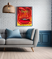 Wall Art RED HOT Canvas Print Art Deco Painting Giclee 24x36 + Frame Love Hot Chili Pepper Food