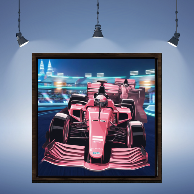 Wall Art RACE CAR F1 Indy  Sport Canvas Print Painting Original Giclee + Frame Love Nice Beauty Fun Design Fit Hot House Home Office Gift Ready Hang