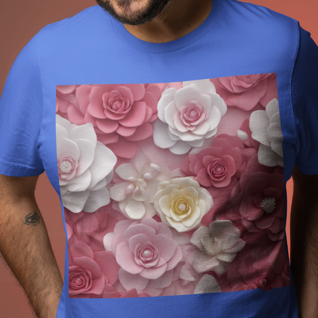 T-Shirt CAMELIAS Flower Collection Unisex Adult Size Fun Hot Modern Abstract Original Design Art Print Fit People Love