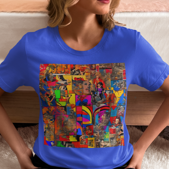 T-Shirt Pop Art MOVIES Unisex Sizes Fun Beauty Jersey Tee Love Art Deco Collection Work Party Home Living Style Love Gift Modern Abstract