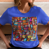T-Shirt Pop Art LOVE TO EAT Unisex Adult Size Fun Hot Modern Abstract Original Design Art Print Fit People Love