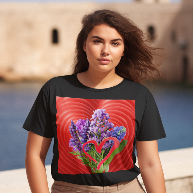 T-Shirt LOVE HYACINTHS Fun Beauty Art Flower Lover Original Design Shirt Jersey Short Sleeve Style Tee Fit for Gift Her Him Mother Father