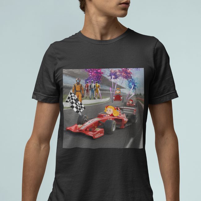 T-Shirt LOVE RED CAR Sports Original Design F1 Formula 1 Indy Unisex Art Red Beauty Show Friend Love Fun Gift Like Art Fit People Style