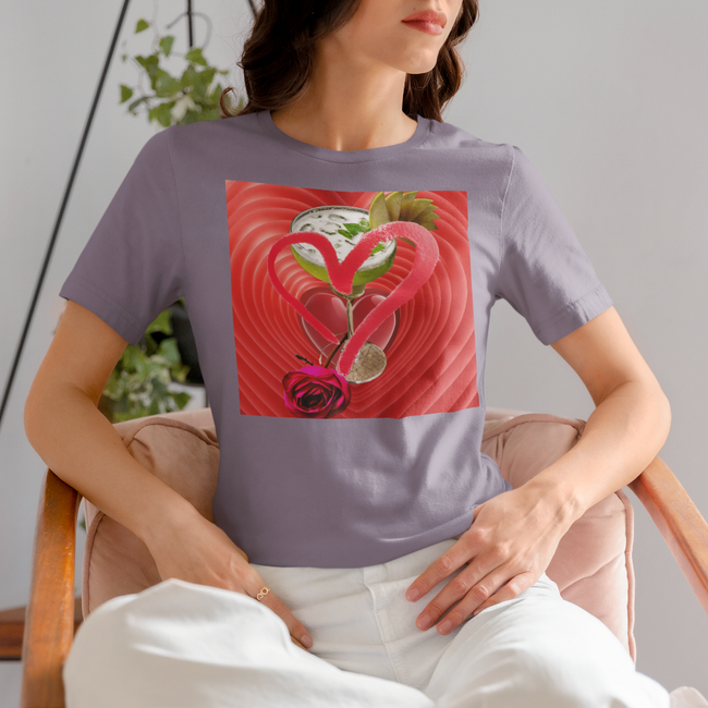 T-Shirt LOVE MARGARITA Unisex Fun Beauty Art Food Drinks & Wine Design Jersey Short Sleeve Style Tee Fit Hot Heart for Party Gift Happy Boyfriend  Girlfriend
