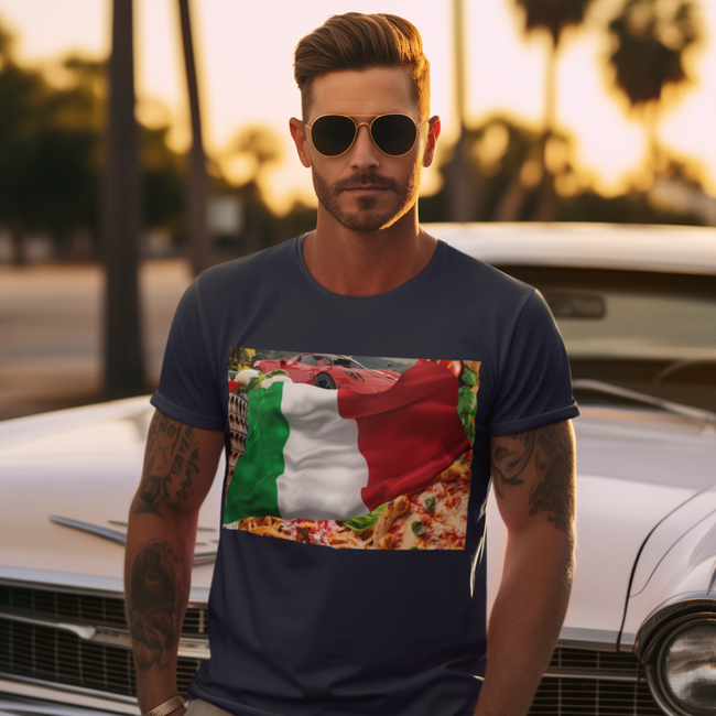 T-Shirt ITALY ITALIAN FLAG Original Design Unisex Adult Sizes Show Friend Fun Gift Beauty Jersey Like Art Fit People Style Work Home Party