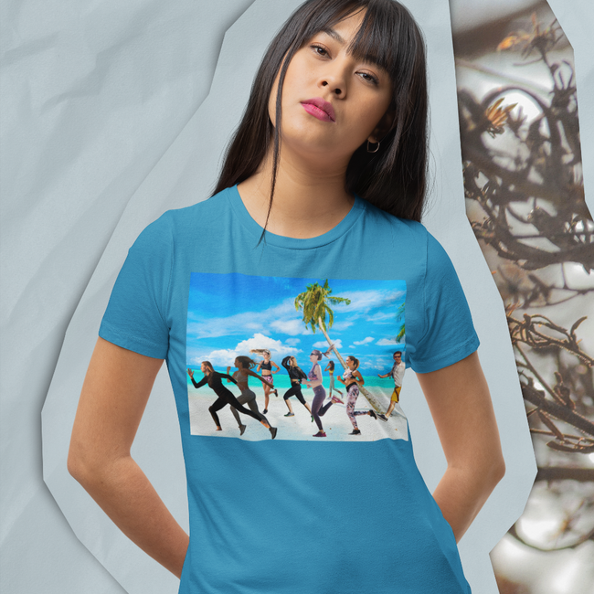 T-Shirt FOLLOW ME to the BEACH Sport Fun Beauty Art Beach Design Shirt Jersey Short Sleeve Style Tee Fit for Party Gift for Her Him Happy People