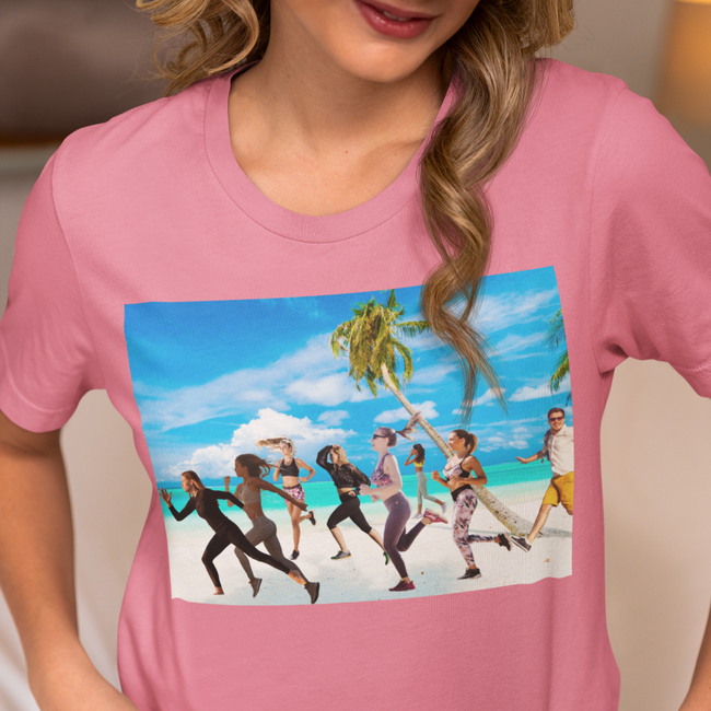 T-Shirt FOLLOW ME to the BEACH Sport Fun Beauty Art Beach Design Shirt Jersey Short Sleeve Style Tee Fit for Party Gift for Her Him Happy People