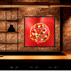 Wall Art LOVE PIZZA Canvas Print Painting Original Giclee 32X32 + Frame Love Nice Beauty Food Fun Design Fit Hot House Home Office Gift Ready Hang Living