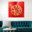 Wall Art LOVE PIZZA Canvas Print Painting Original Giclee 32X32 GW Nice Beauty Food Fun Design Fit Hot House Home Office Gift Ready Hang Living