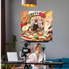 Wall Art PIZZA Canvas Print Painting Original Giclee 32X32 GW Love Italian Food Nice Beauty Fun Design Fit House Home Office Gift Ready Hang Living