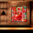Wall Art TOMATOES Canvas Print Painting Original Giclee 32X32 + Frame Love Food Nice Beauty Fun Design Fit Hot House Home Office Gift Ready Hang Living