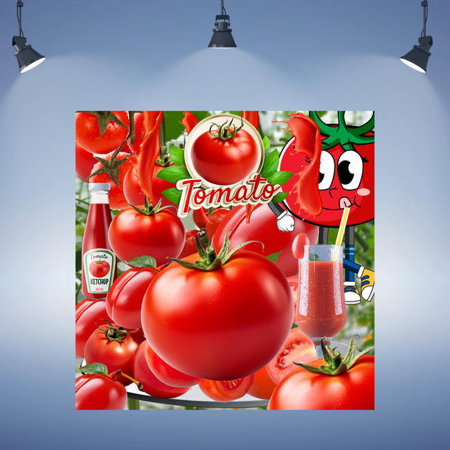 Wall Art TOMATOES Canvas Print Painting Original Giclee GW Love Food Nice Beauty Fun Design Fit Hot House Home Office Gift Ready Hang Living