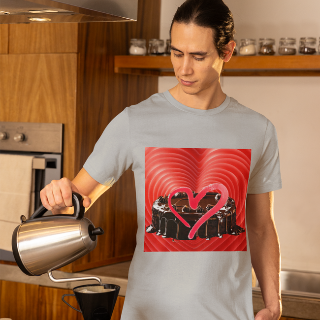 T-Shirt CHOCOLATE CAKE Food Love Original Design Unisex Adult Sizes Show Friend Fun Gift Beauty Jersey Like Art Fit People Style Work Home