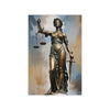 LAW - LADY JUSTICE No 2 Blindfolded Wall Art Decor Peel & Stick Removable Repositionable Frameable Home Decor Gift