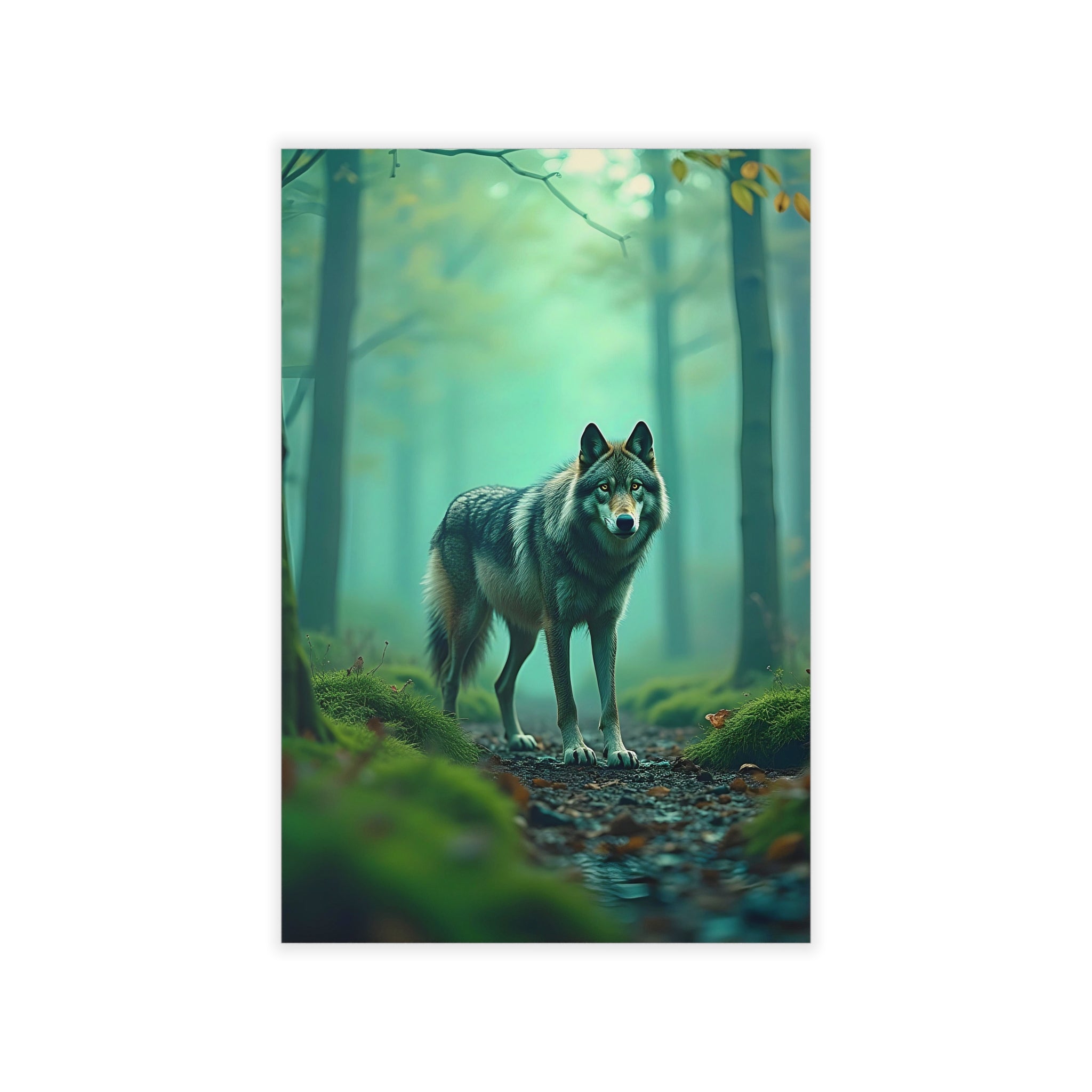 WOLF Wall Art Decor Peel & Stick Removable Repositionable Frameable Home Decor Gift