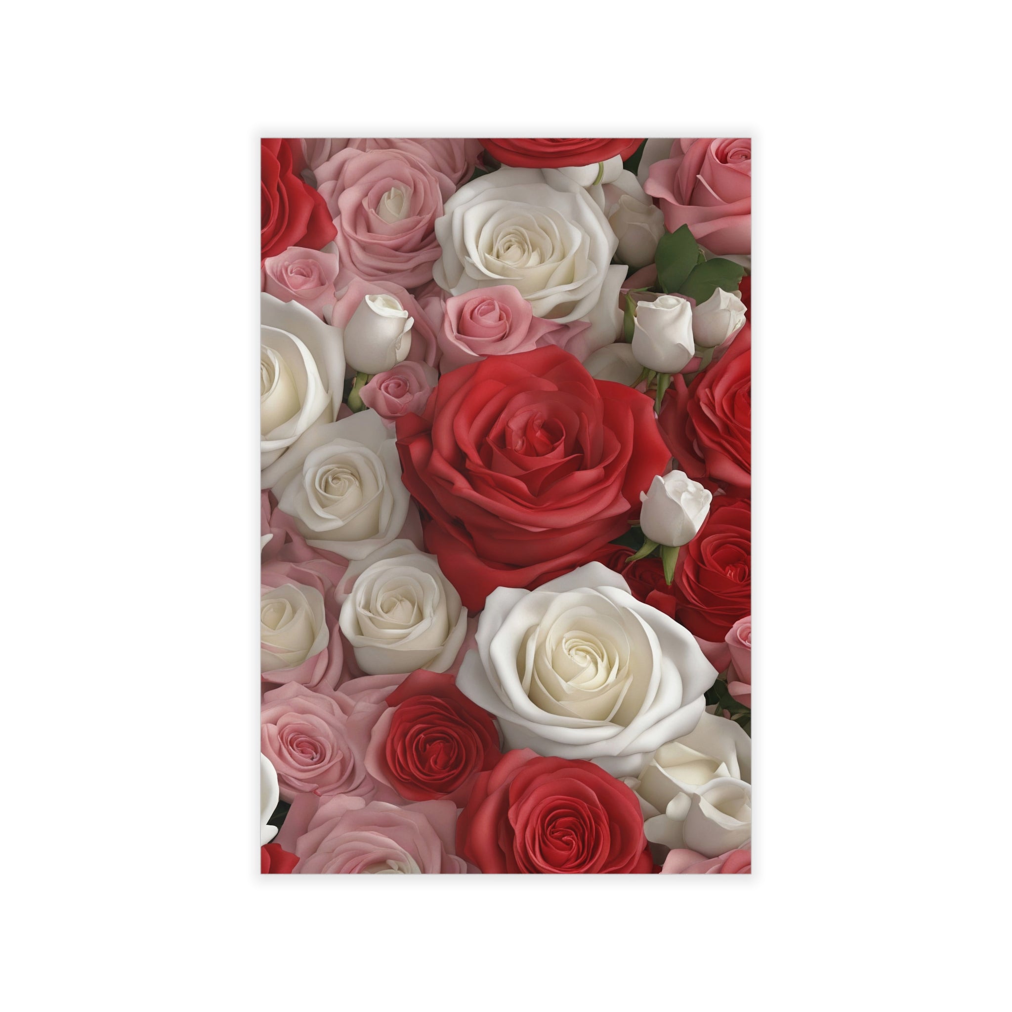 ROSES Wall Art Decor Peel & Stick Removable Repositionable Frameable Home Decor Gift