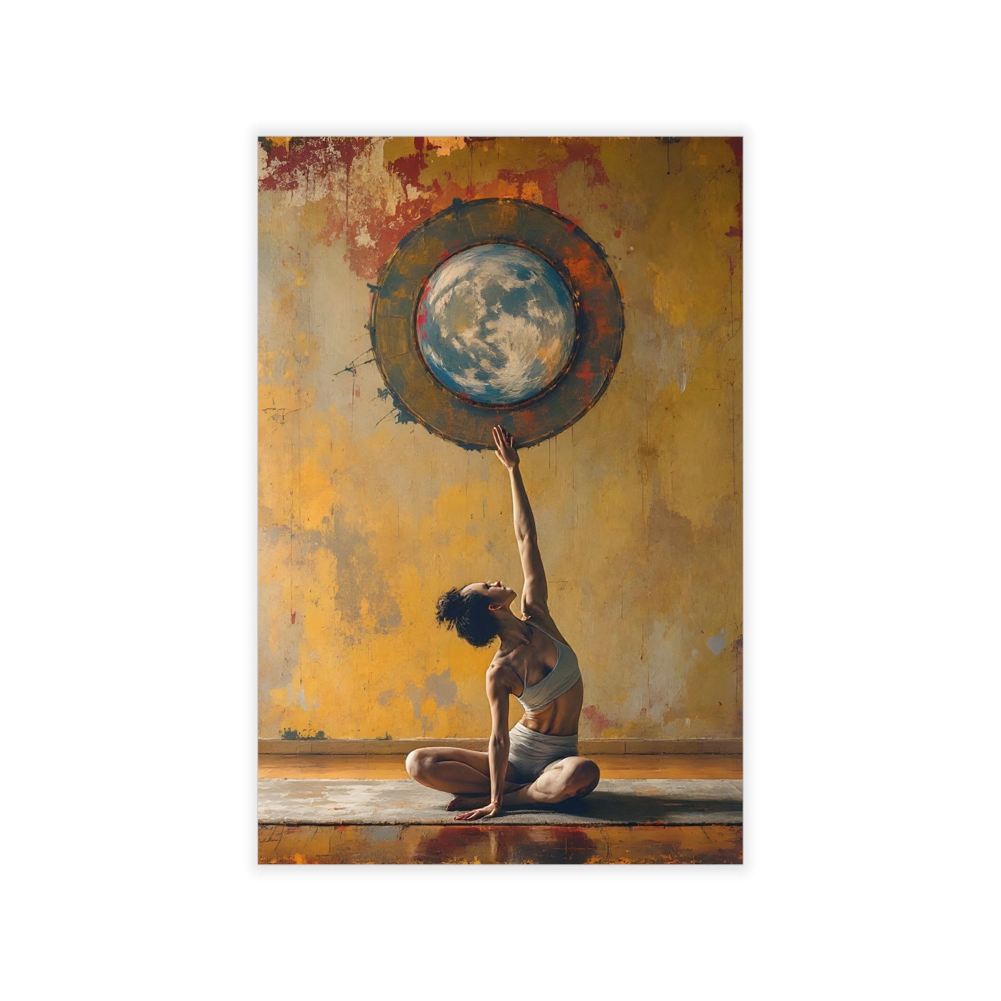 IN TOUCH WITH THE WORLD Original Wall Art Decor Blue Beauty Design Home Affordable Long Lasting Gift
