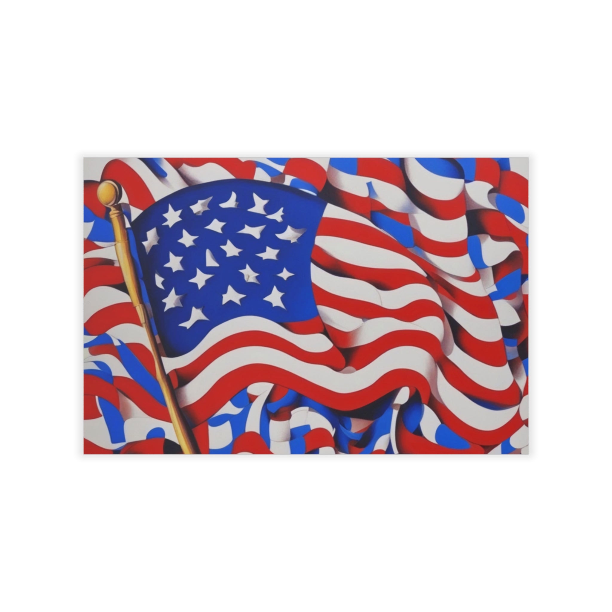 AMERICAN USA FLAG #1 Original Wall Art Decor Flag Collection Peel & Stick Affordable Long Lasting Home Design Gift