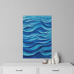 BLUE WAVES Abstract Wall Art Decal - Peel & Stick, Removable, Repositionable – Affordable Home Decor Gift