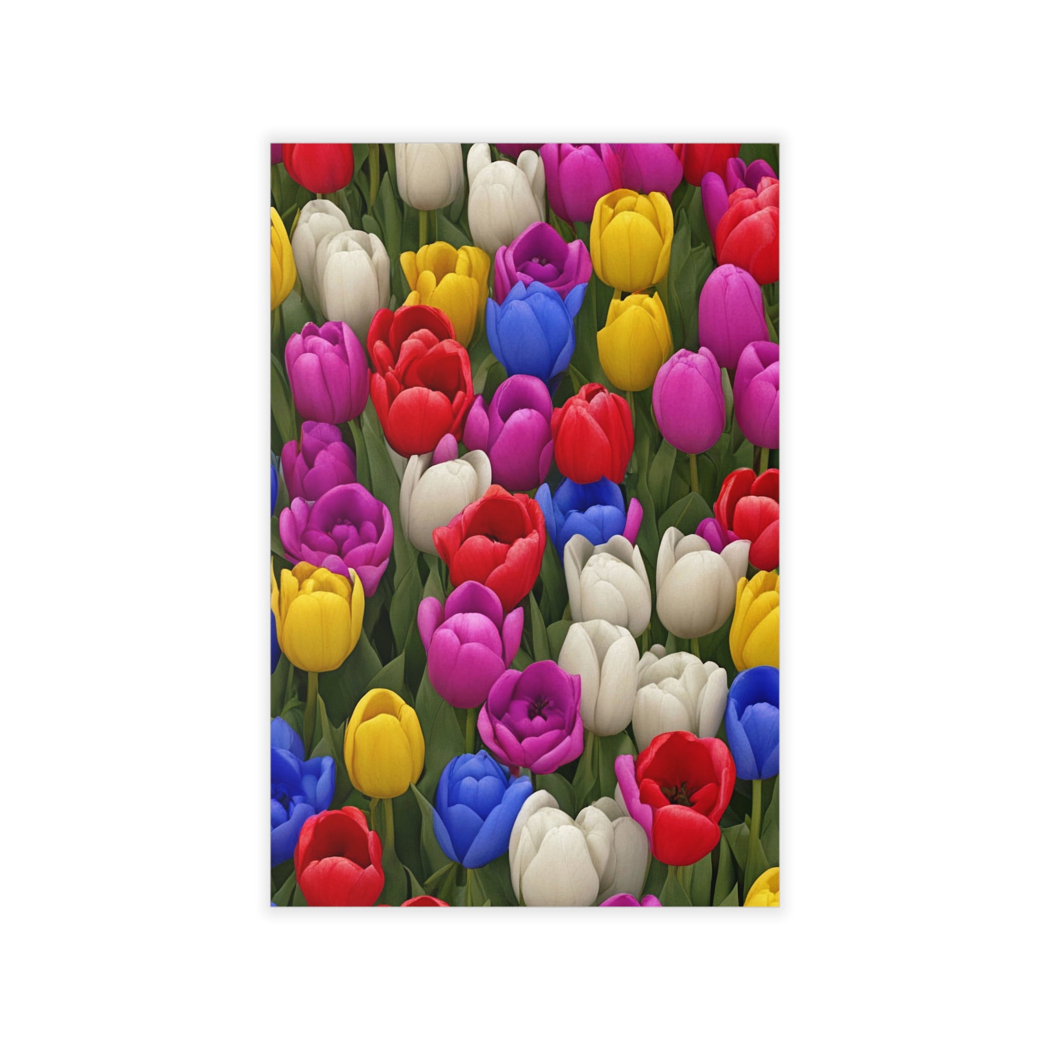 TULIPS Wall Art Decor Peel & Stick Removable Repositionable Frameable Home Decor Gift