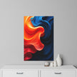 BLUE ORANGE Abstract Wall Art Decal - Peel & Stick, Removable, Repositionable