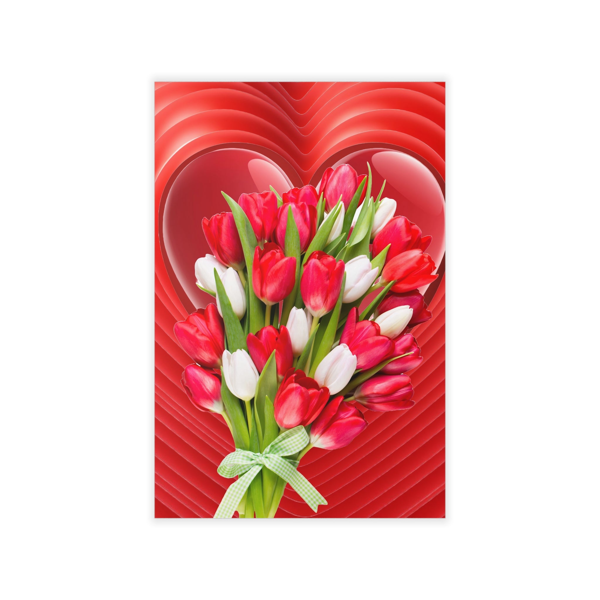 TULIPS WITH LOVE Wall Art Decor Peel & Stick Removable Repositionable Frameable Home Decor Gift