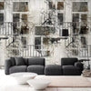 B &W Building Mural Wallcovering #32 | 9+ Sizes | 7 Materials