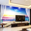 Beach Balcony Mural Wallcovering #52 | 7 Formats | 9+ Sizes