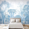 Blue Trees Forest Wallcovering #12 | Modern 3D | 9+ Sizes | 7 Materials