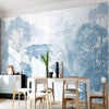 Blue Trees Forest Wallcovering #12 | Modern 3D | 9+ Sizes | 7 Materials