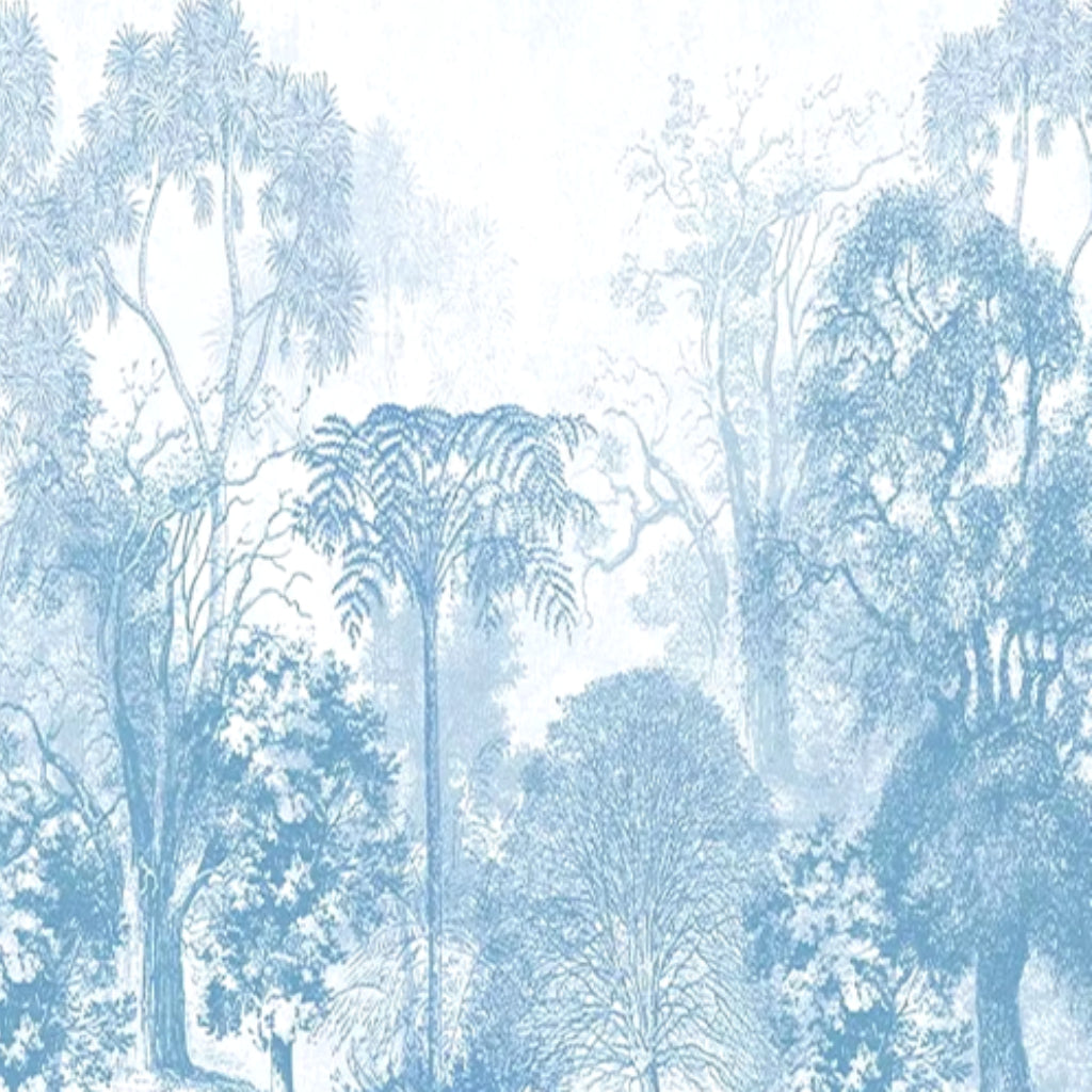 Blue Trees Forest Wallcovering #12 | Modern 3D | 9+ Sizes | 7 Materials