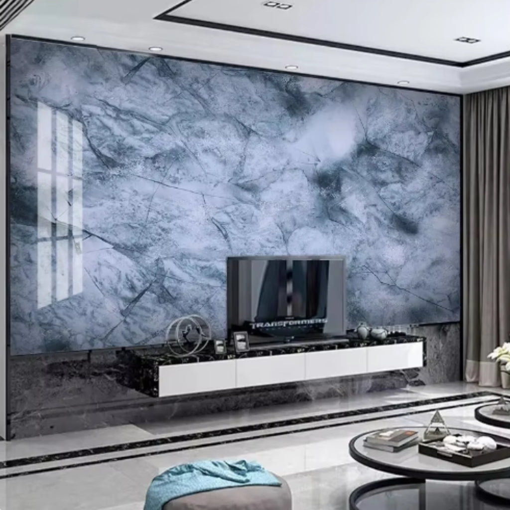 Blue Marble Mural Wallcovering #28 |  9+ Sizes | 7 Materials