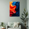 BLUE ORANGE Abstract Wall Art Decal - Peel & Stick, Removable, Repositionable