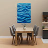 BLUE WAVES Abstract Wall Art Decal - Peel & Stick, Removable, Repositionable – Affordable Home Decor Gift