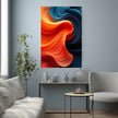 BLUE ORANGE Abstract Wall Art Decal - Peel & Stick, Removable, Repositionable