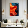 BLUE ORANGE Abstract Wall Art Decal - Peel & Stick, Removable, Repositionable