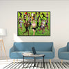 Wall Art Canvas PARK RUNNERS Sports Painting Original Giclee Print Frame Nice Green Collection Beauty Fun Design Fit Hot House Home Living Gift Ready to Hang