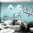 Flower Birds Mural Chinese Style Wallcovering #22 | Modern 3D | 9+ Sizes | 7 Materials