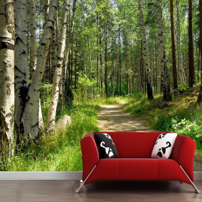 Forest Pathway Mural Wallcovering #53 | Home Decor | 9+ Sizes | 7 Materials