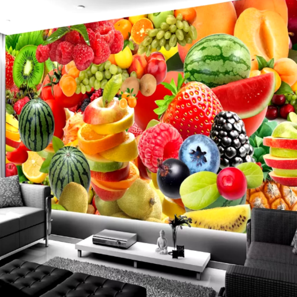 Fresh Fruits 3D Mural Wallcovering #54 | 7 Formats | 9+ Sizes