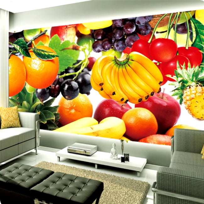 FRUITS Mural Wallcovering #33 | Modern 3D | 9+ Sizes | 7 Materials