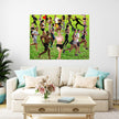 Wall Art Canvas PARK RUNNERS Sport Print Painting Original Giclee GW Nice Beauty Green Collection Design Fit Hot House Home Living Gift Ready to Hang