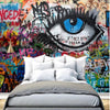 Graffiti Eyes Art Mural #45 | 3D Home Wall Decor |  9+ Sizes | 7 Materials