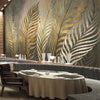 Wallpaper 3D Golden Leaf Wallcovering European Art Style #1 | 7 Formats | 9+ Sizes