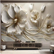 Jewelry Flowers 3D Relief #18 | Modern Wallcovering Home Decor | 9+ Sizes | 7 Materials