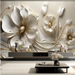 Jewelry Flowers 3D Relief #18 | Modern Wallcovering Home Decor | 9+ Sizes | 7 Materials