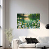 Landscape LAKE DAISIES Original Wall Art Decor Peel & Stick Affordable Long Lasting Home Design Gift