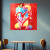 Wall Art LOVE LEMONADE Canvas Print Painting Original Giclee 40X30 GW Nice Beauty Food, Wine & Drinks Design Fit Red Hot House Home Living Office Gift Ready to Hang